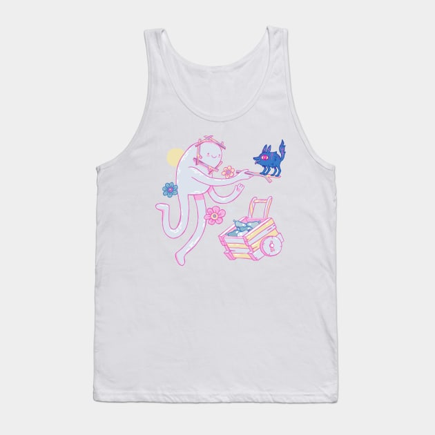 Snow Rock and Fire Pup Tank Top by DajonAcevedo